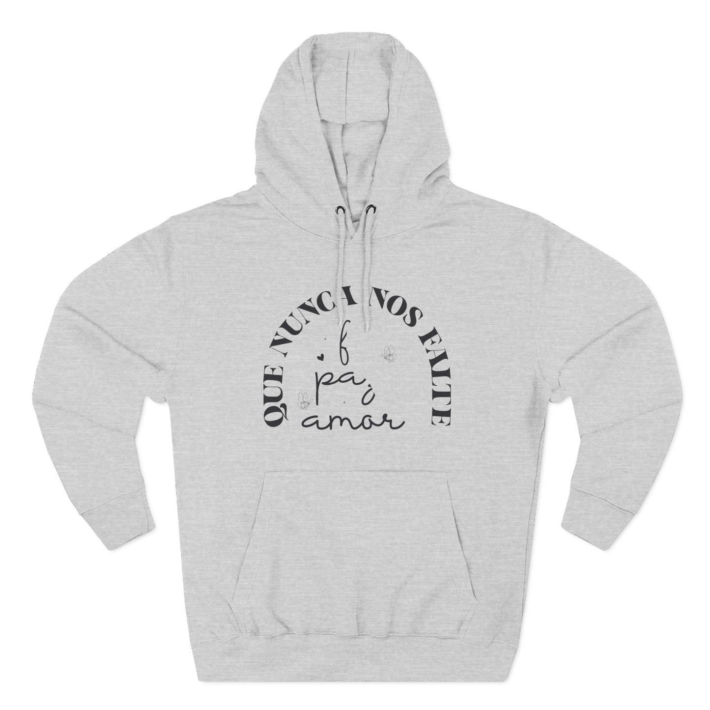 Cozy Three-Panel Fleece Hoodie with 'Nunca Nos Rinde' Design, Gift for Friends, Casual Wear, Love Quote, Cozy Clothing