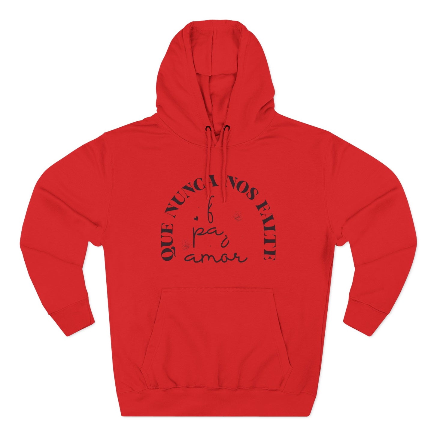 Cozy Three-Panel Fleece Hoodie with 'Nunca Nos Rinde' Design, Gift for Friends, Casual Wear, Love Quote, Cozy Clothing