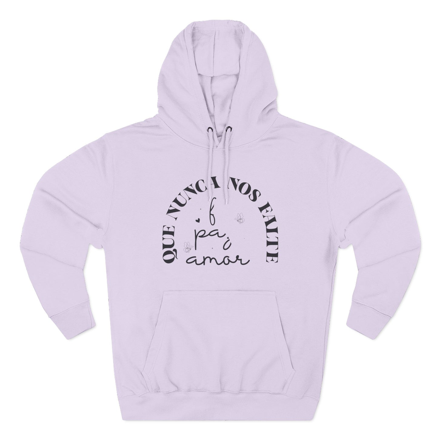 Cozy Three-Panel Fleece Hoodie with 'Nunca Nos Rinde' Design, Gift for Friends, Casual Wear, Love Quote, Cozy Clothing