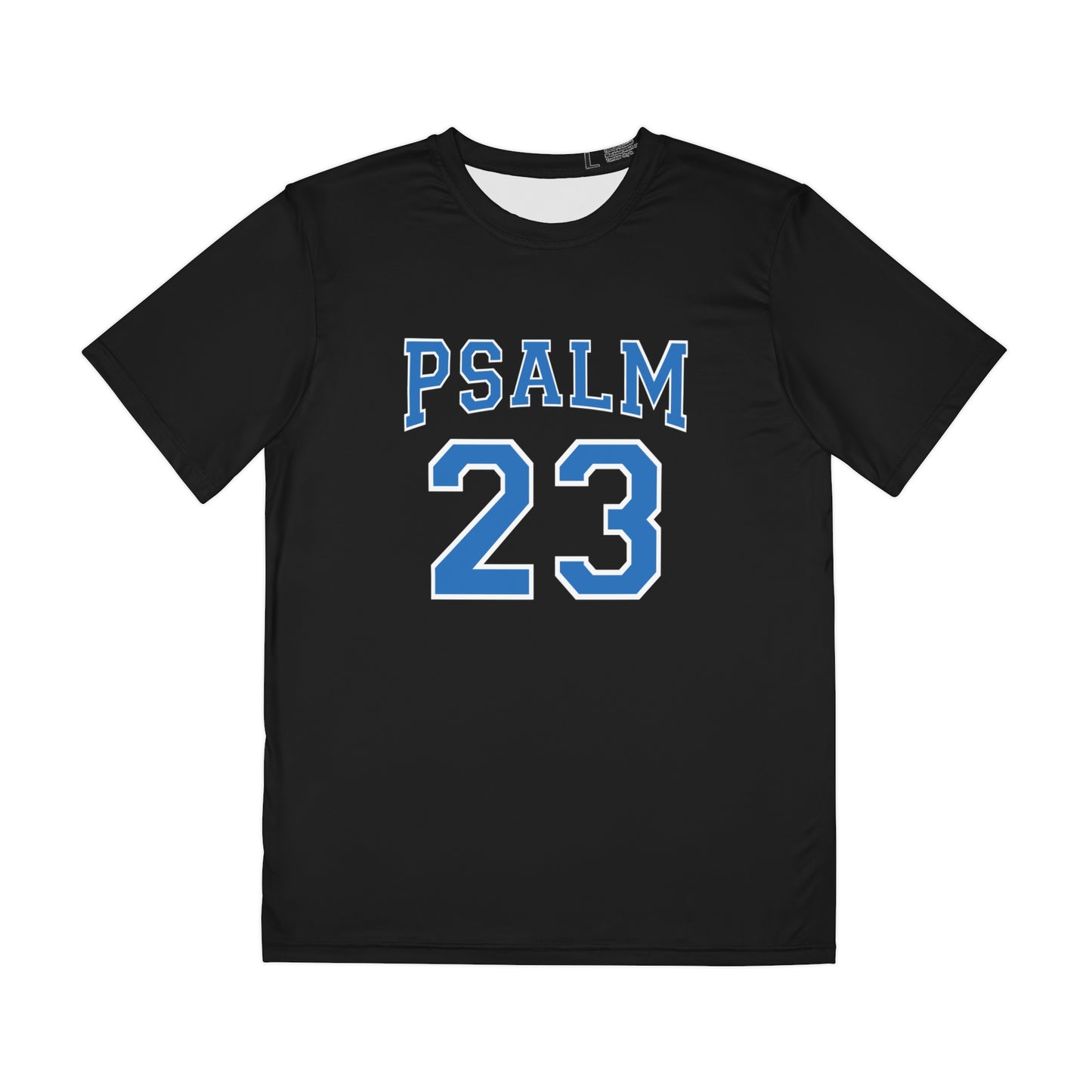Men's Faith-Inspired Polyester Tee - Psalm 23, Christian Shirt, Religious Gift, Athleisure Wear, Inspirational Apparel