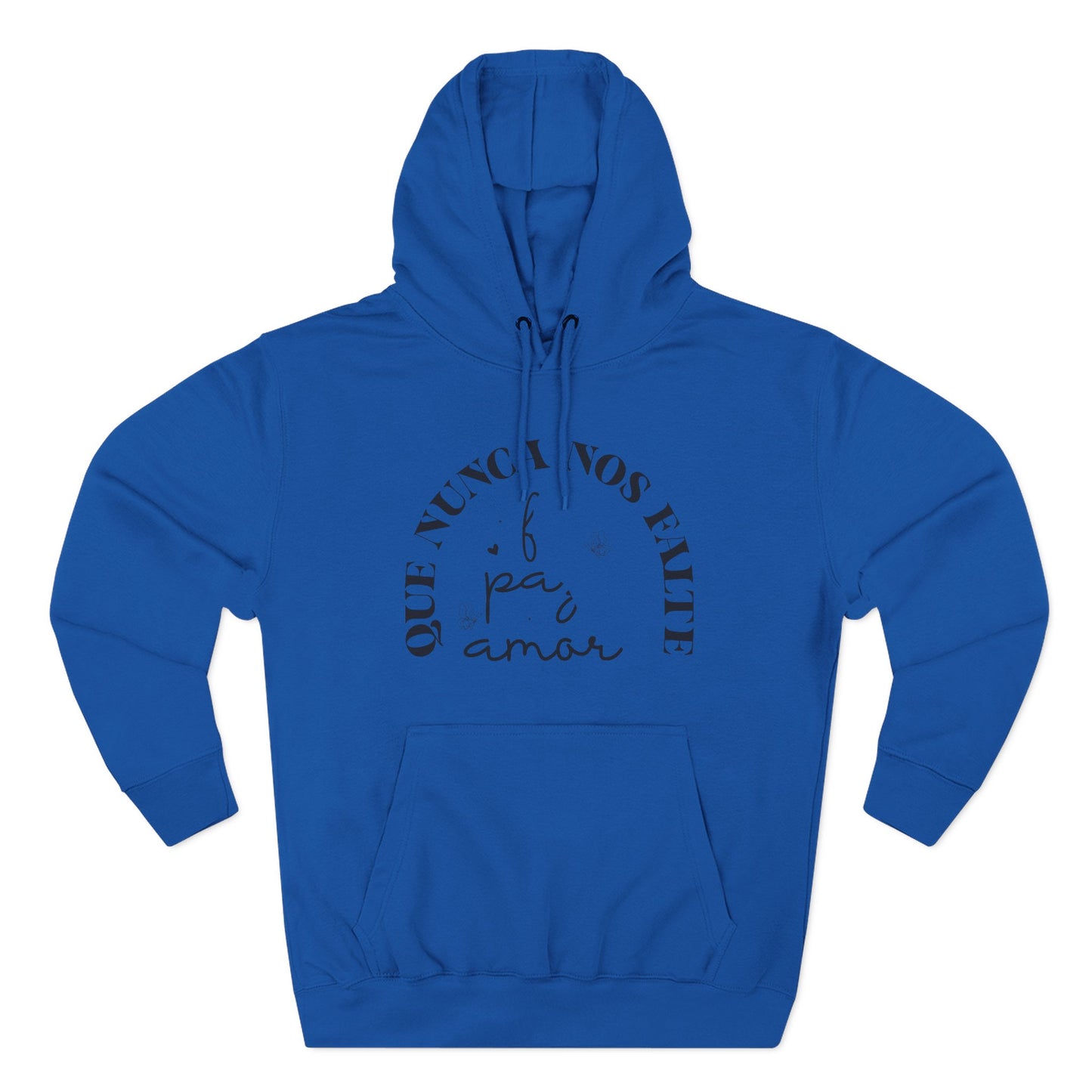 Cozy Three-Panel Fleece Hoodie with 'Nunca Nos Rinde' Design, Gift for Friends, Casual Wear, Love Quote, Cozy Clothing