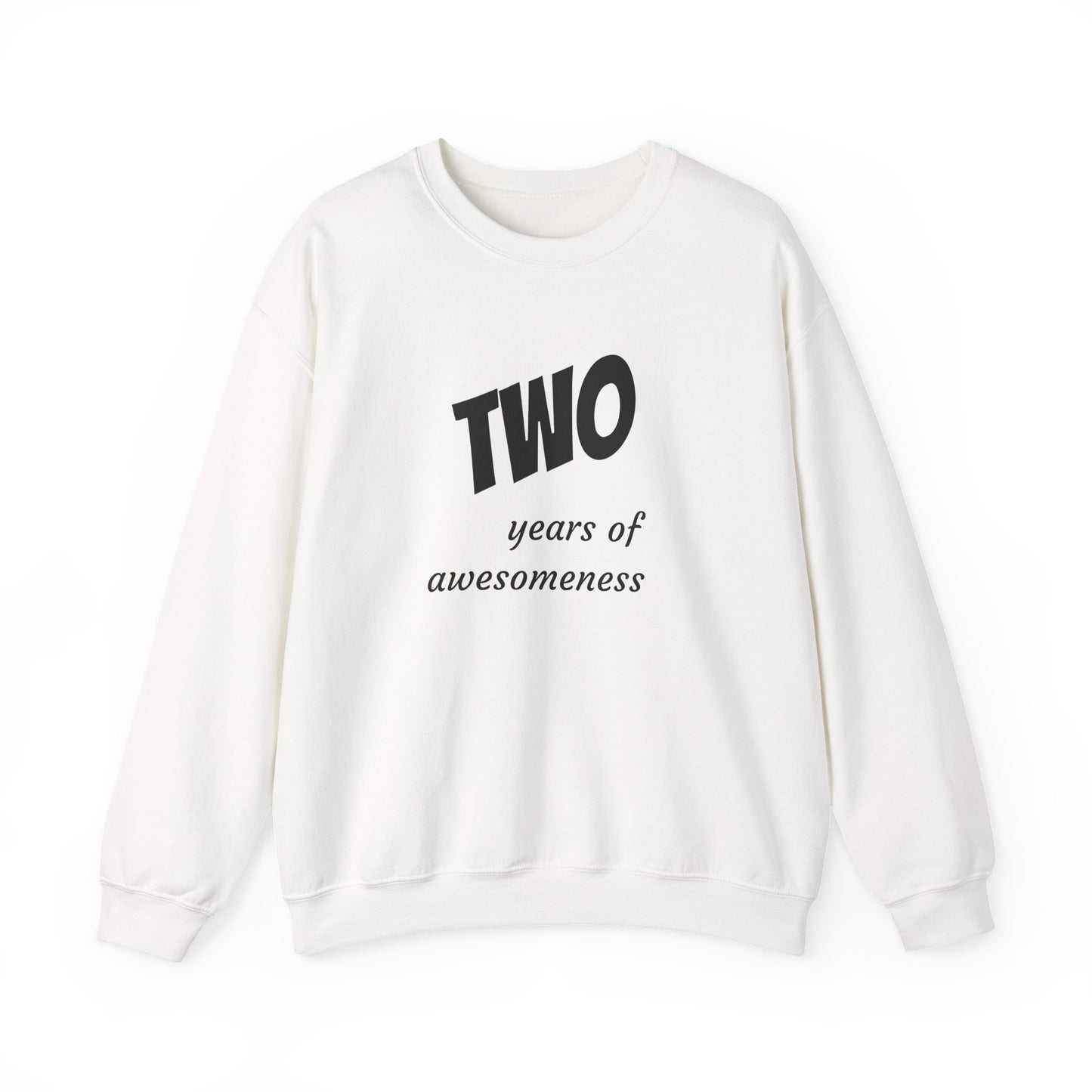 Crewneck Sweatshirt - "Two Years of Awesomeness" Celebration Pullover