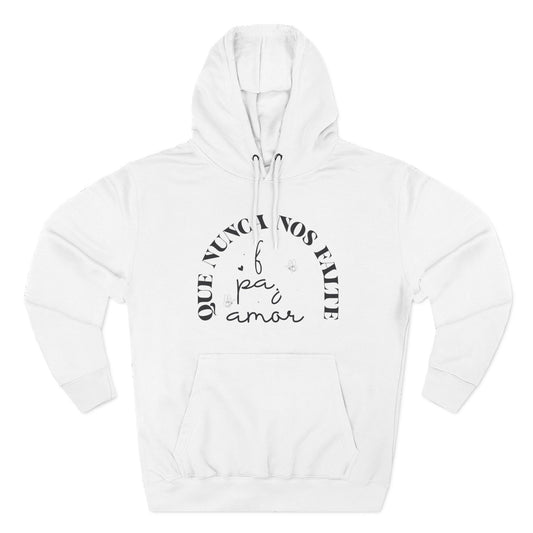 Cozy Three-Panel Fleece Hoodie with 'Nunca Nos Rinde' Design, Gift for Friends, Casual Wear, Love Quote, Cozy Clothing