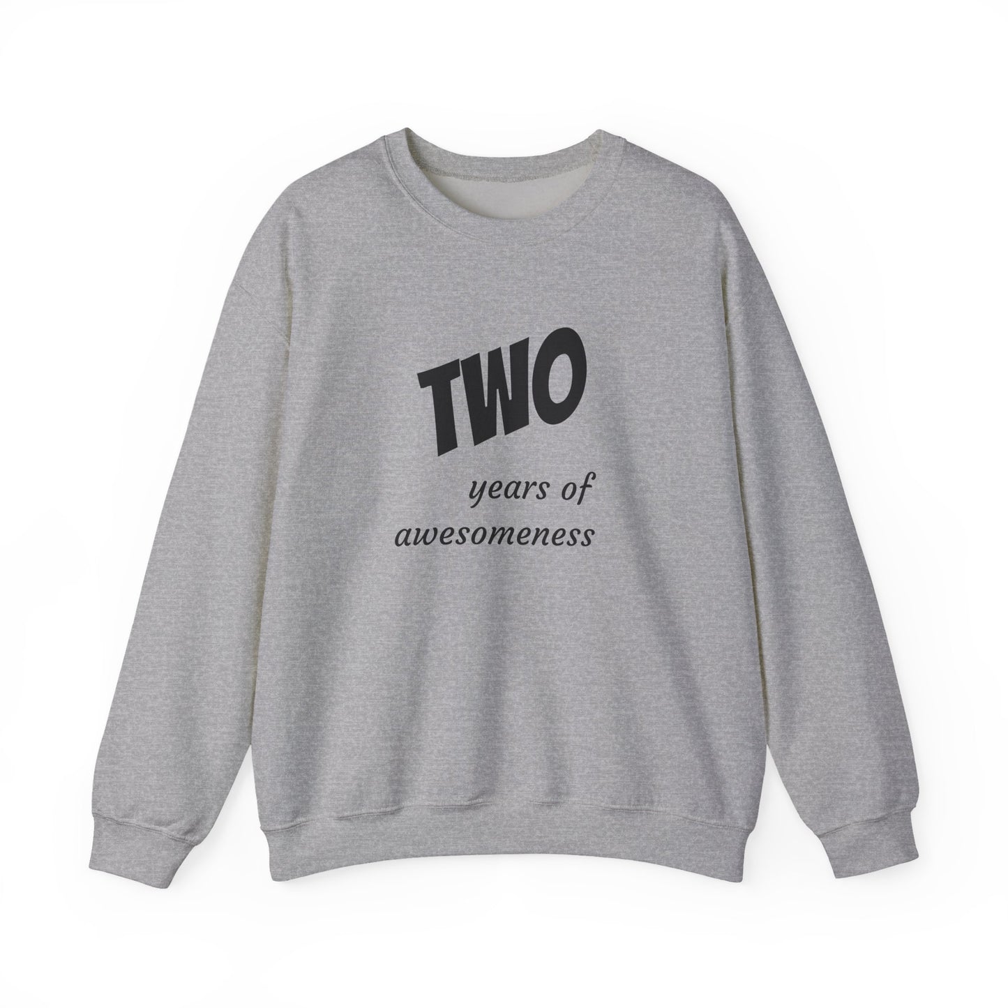 Crewneck Sweatshirt - "Two Years of Awesomeness" Celebration Pullover